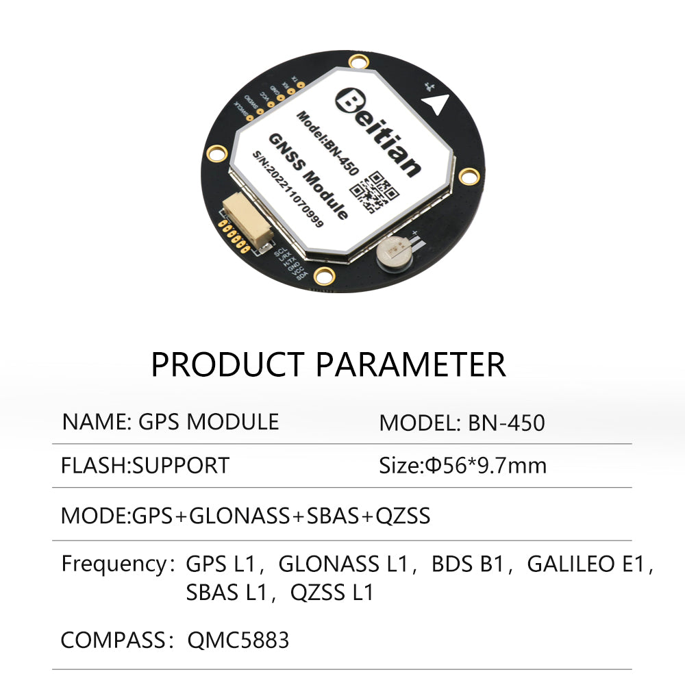 Beitian Designed with GPS GLONASS Module Compass QMC5883 450 series Beitian Designed with GPS GLONASS Module Compass QMC5883 450 series